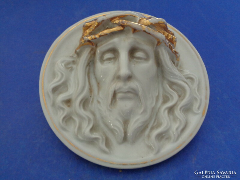 Antique porcelain Jesus portrait