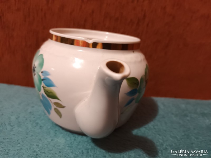 Gyönyörű virágmintás Krasznodari Chaika orosz porcelán kiöntő