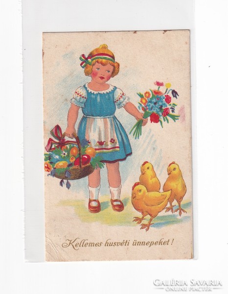 H:101 Easter antique greeting card