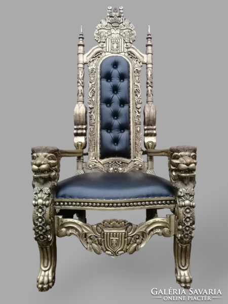 Neo-Renaissance large throne chair