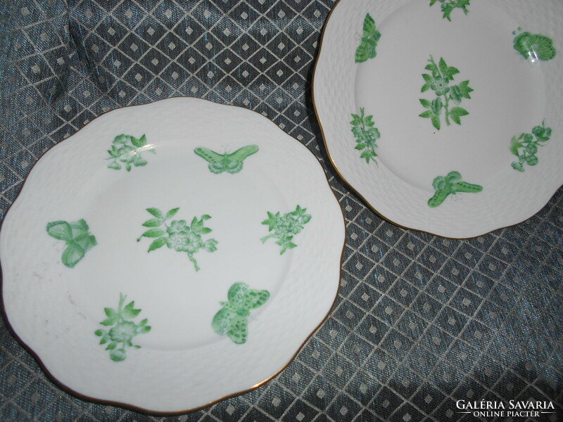 3 Pcs (7000 ft/pc) green Herend plate from Victoria pattern - the price applies to 3 pcs