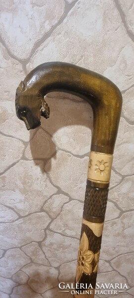 Rare !! Antique dragon head walking stick