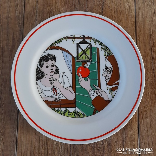 Old Zsolnay snow white fairy tale porcelain children's tableware