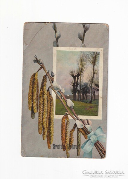 H:104 Húsvéti antik Üdvözlő képeslap 1909