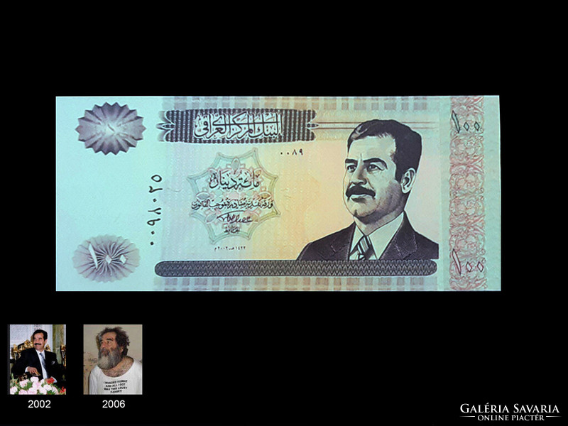 Unc - 25 dinars - Iraq - with portrait of Saddam - 2002 - read!
