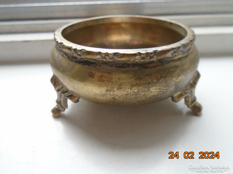 Silver-plated solid copper spice holder on 3 decorative legs