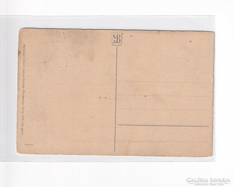 H:115 Antik Üdvözlő képeslap postatiszta