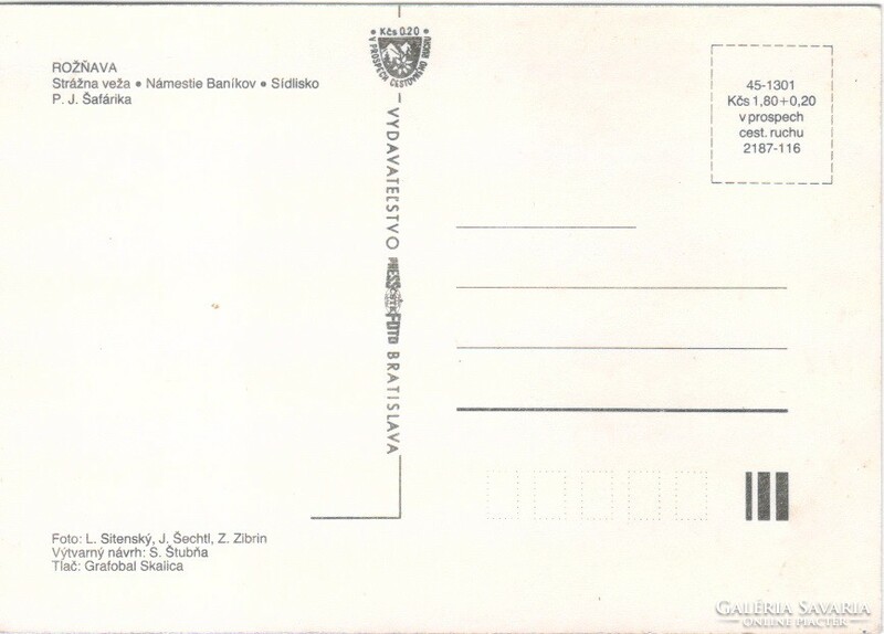 Postcard 0074 (Czechoslovakian) rosznyó postal clerk