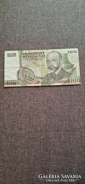 Old money 100 Austrian schillings.