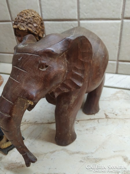Sale! Action! Wooden elephant, ceramic goose, little girl ornament for sale!