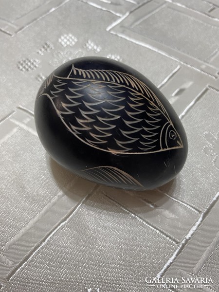 Hand carved marble egg
