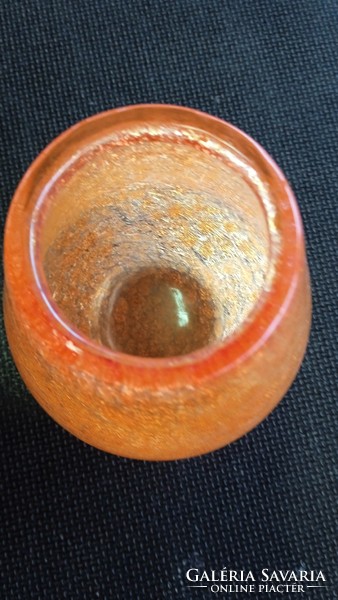 Valószínű Ajkai fátyol üveg váza sárga