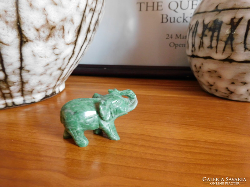 Carved jade elephant