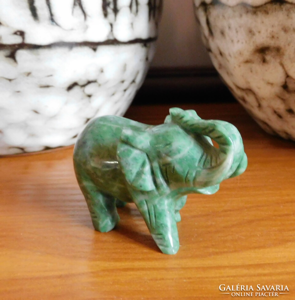 Carved jade elephant