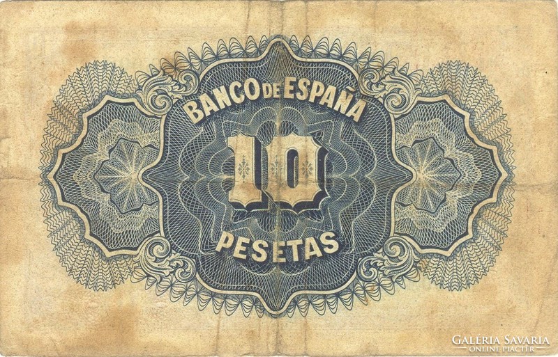 10 peseta pesetas 1935 Spanyolország