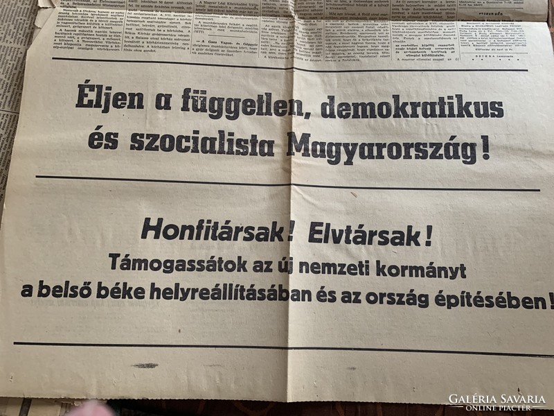 1956 HAJNALODIK  / Nagy Imre rádióbeszéde oktober 29