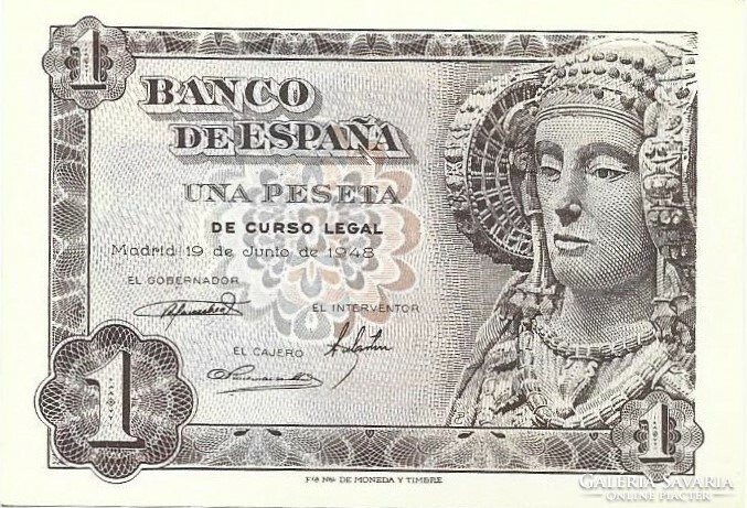 1 Peseta 1948 Spain 3. Unc