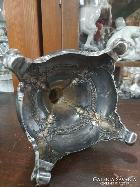 Old Austro-Hungarian silver 800 baroque candle holder. 30 Cm. 210 Grams.