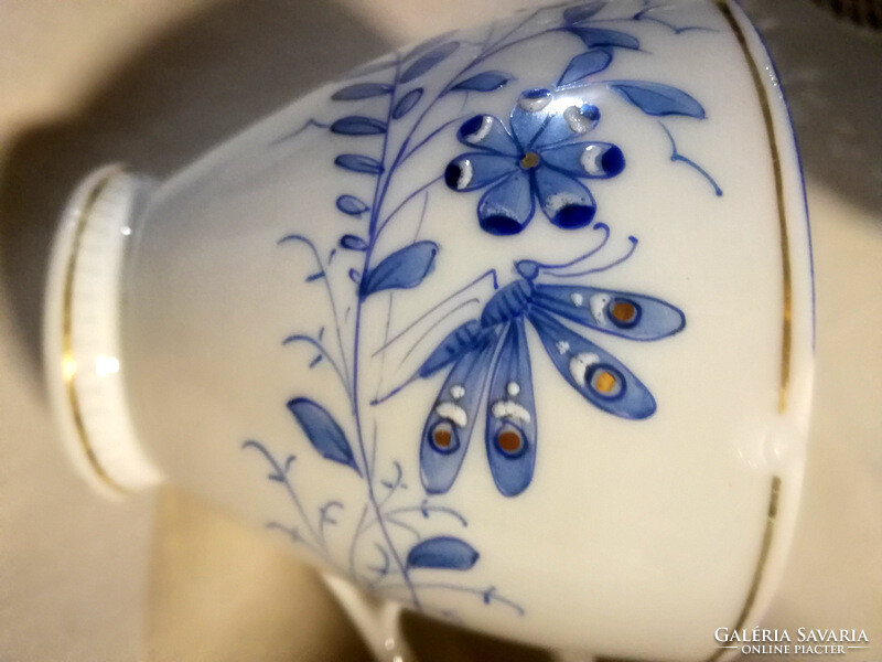 Antique cornflower and butterfly tea set for 4 people - art@decoration