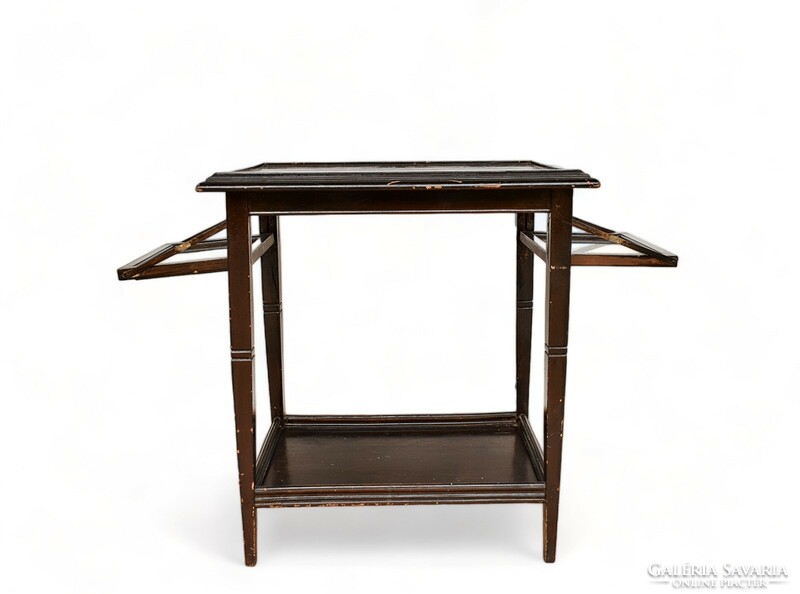 Retro wooden service table folding table