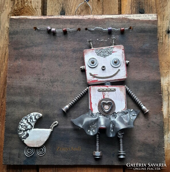 Robot kislány babakocsival