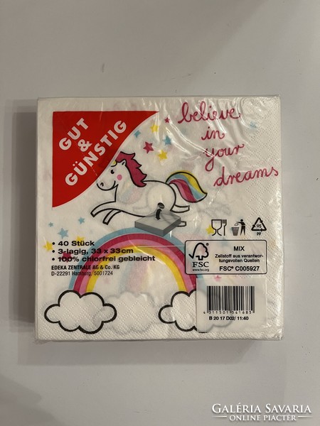 Special decor napkin package - fairy tale - pony - unicorn
