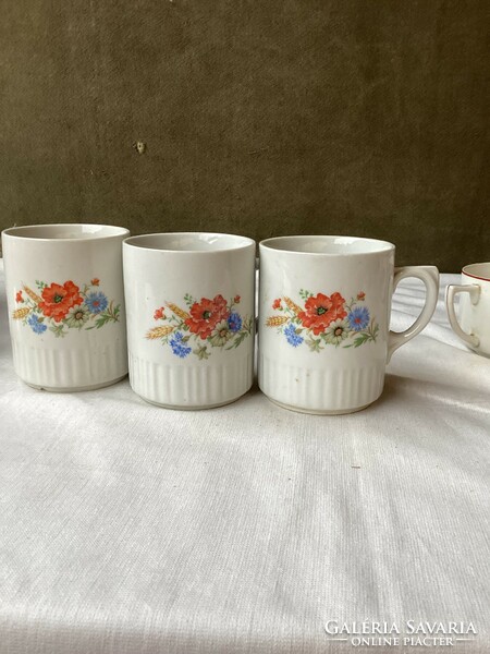 Zsolnay porcelain poppy mugs.