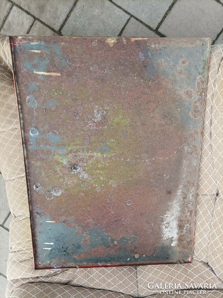 Antik dekoráció, cégér, régi zománctábla FőTej Rt. táblája