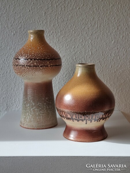 Pair of ceramic artist Ilona Lammel's works - 1970s