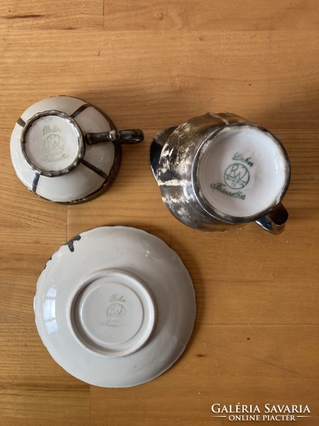 Bavaria fine silver porcelain coffee set