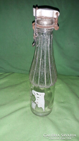 1960.cca. "Drávamenti Áfész" "Hüsi - oltja szomját" csatos üdítős palack üveg a képek szerint