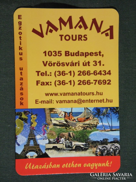 Card calendar, vamana tours travel agency, Budapest, exotic trips, 2009, (6)