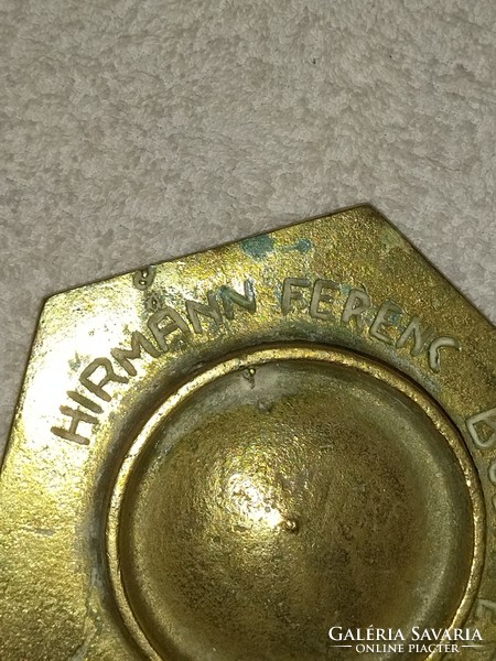 Beautiful hirmann ferenc heavy copper ashtray ashtray