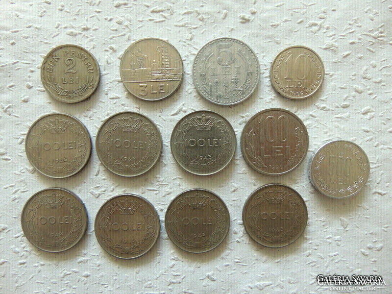 Romania lei coin 13 pieces lot!