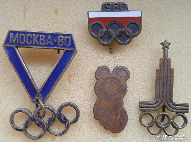 Oroszország Szovjetunió Moszkva Olimpia-1980 sport jelvények (3)