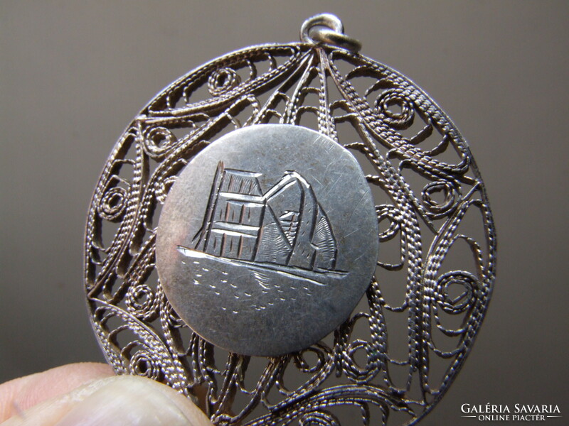 Filigree silver pendant (070513)