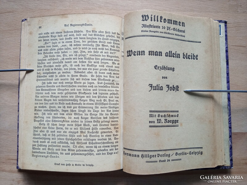 Kuriózum - Gótbetűs német könyv 100 éves két kisregény