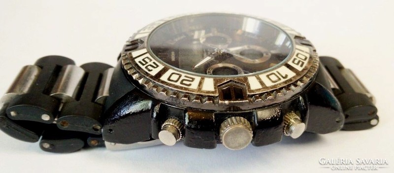 Jcky time duplex quartz large wrist watch for men with metal buckle