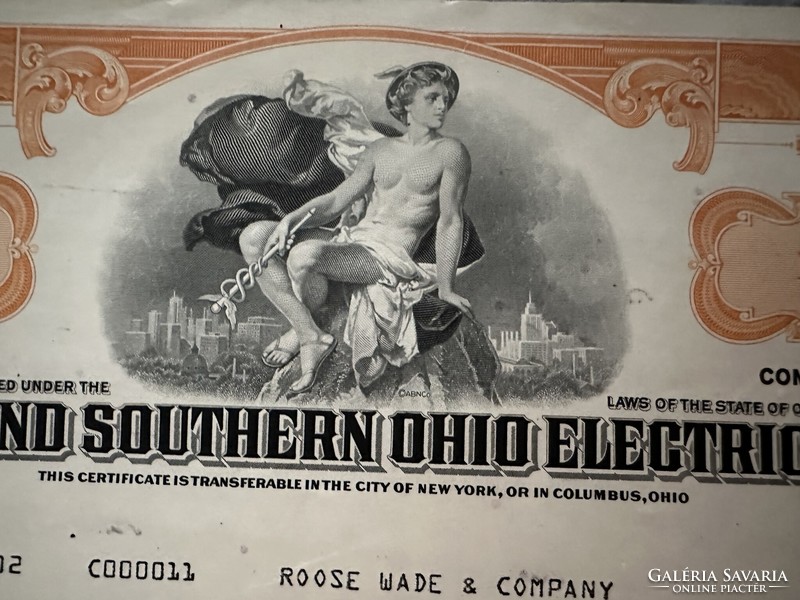 Dél-Ohio Elektromos Vállalata részvény 1975