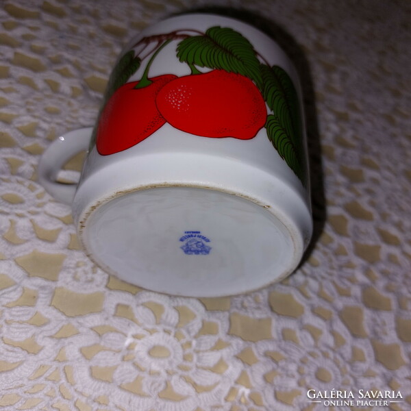 Alföldi porcelain mug with cherry pattern
