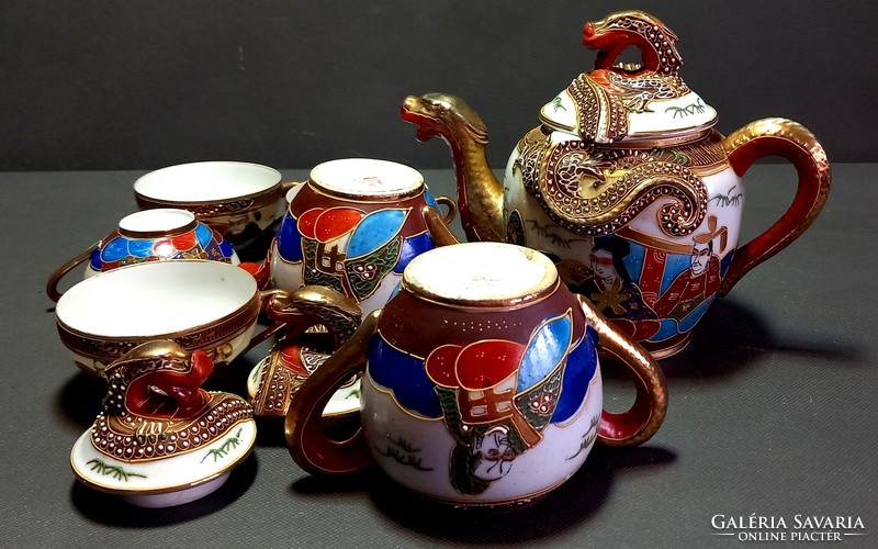 Satsuma lithophane dragon porcelain tea set negotiable