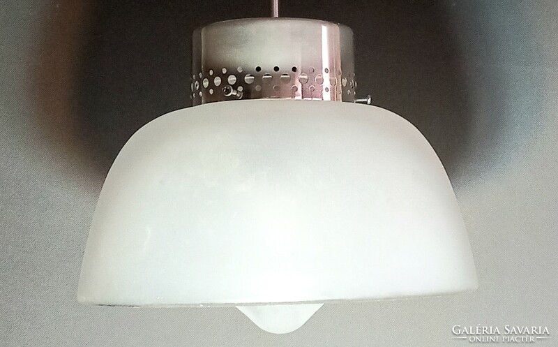 Hatalmas Bauhaus mennyezeti lámpa  ALKUDHATÓ Muránói búrával