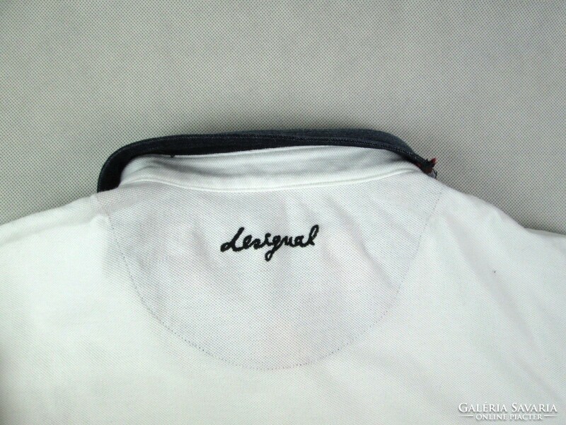 Original desigual (l / xl) sporty elegant men's collared T-shirt