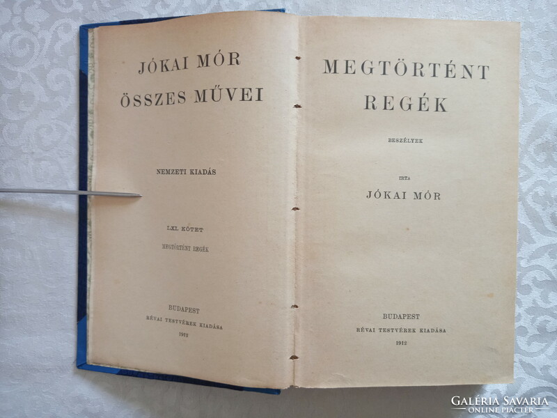 Jókai: happened regék 1912 bp. Edition of the Révai brothers