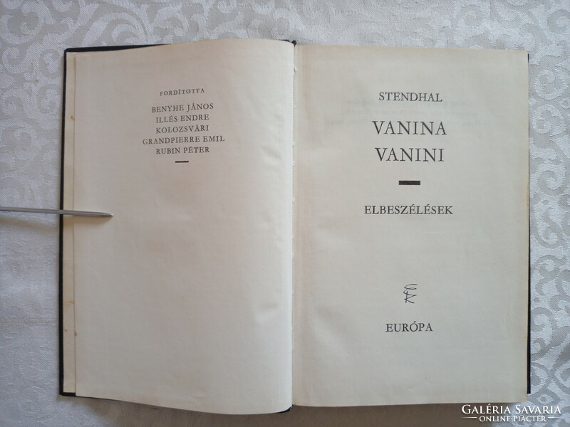 Stendhal : Vanina Vanini – elbeszélések bőrkötésben