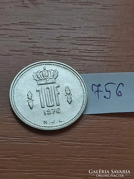 Luxembourg 10 Francs 1976 Grand Duke John, Nickel #756