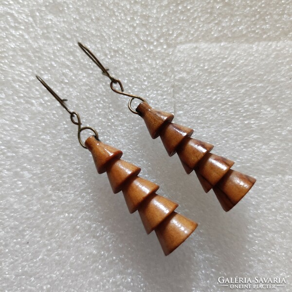 Old wooden earrings