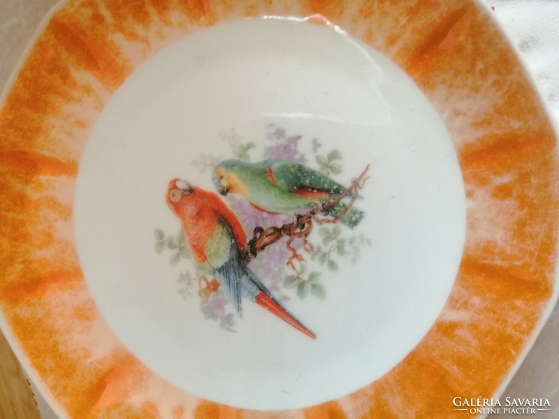 Madár páros tányér antik 17 cm