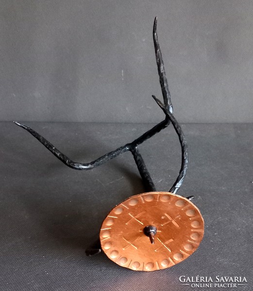 Danish wrought iron copper candle holder, laurids lønborg, negotiable. 1950s