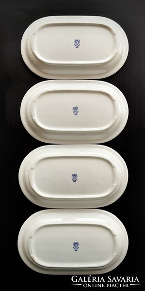 Alföldi 4-piece showcase mini serving oval bowl new blue striped bowl